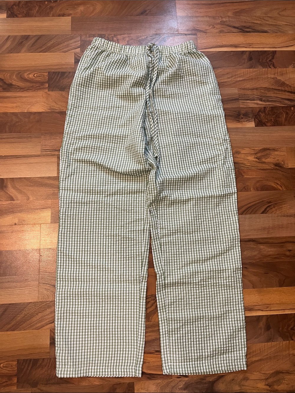Women’s Lightweight Green Check Lounge Pants